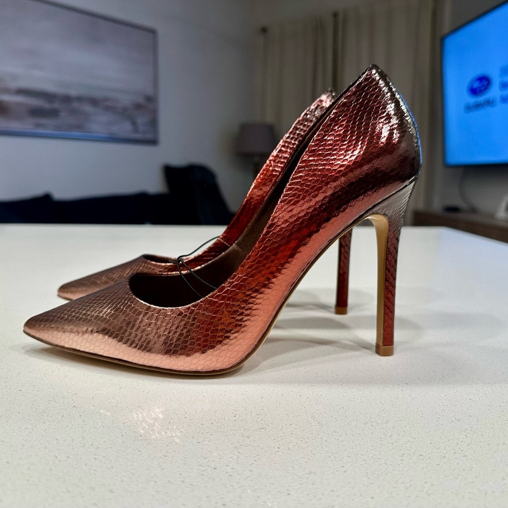 Metallic Ombré Snakeskin High Heels